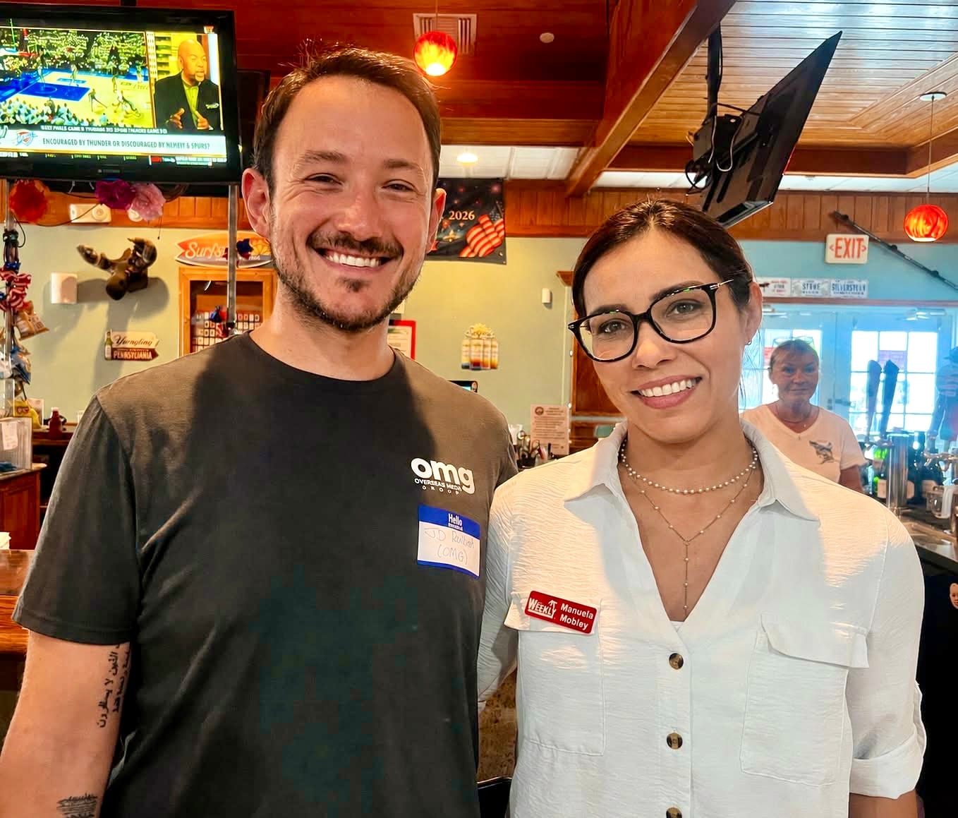 JD & Manuela representing OMG & Keys Weekly